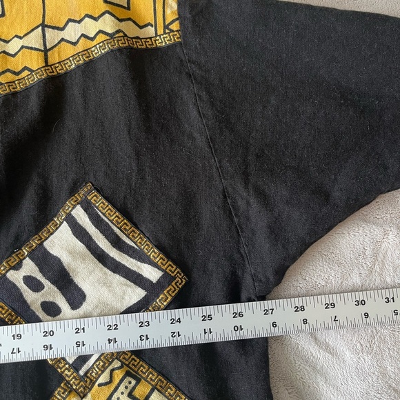 Vintage Koco Collection African Tribal Linen Open Front Longline Duster XL/XXL - Picture 12 of 14